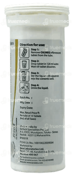 Oxoneg Orange Flavour Effervescent Tablet 15