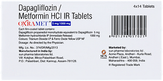 Oxramet 5mg/1000mg Tablet 14