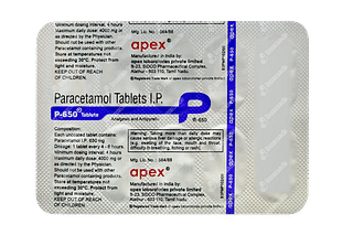 P 650 MG Tablet 10