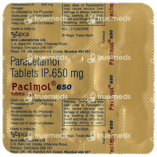 Pacimol 650 Tablet 15