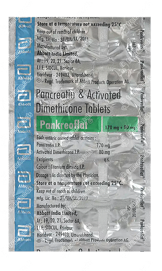 Pankreoflat 170/80 MG Tablet 15