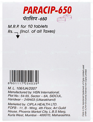 Paracip 650 Tablet 10