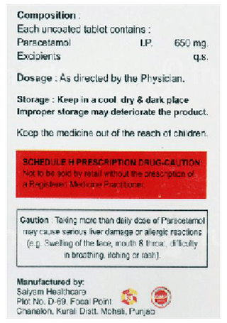 Paracure 650 Tablet 10