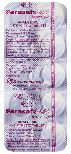 Parasafe 650 Tablet 10 Parasafe 650 Tablet 10