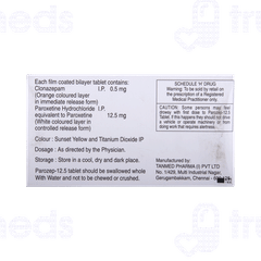Parozep 12.5/0.5 MG Tablet 10