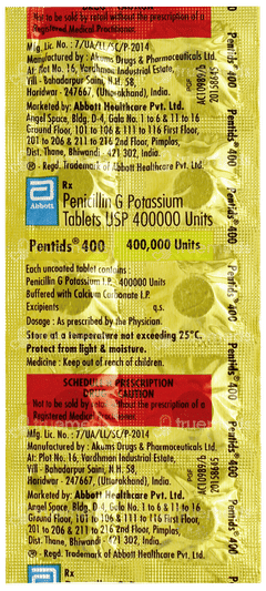 Pentids 400 Tablet 10 Pentids 400 Tablet 10