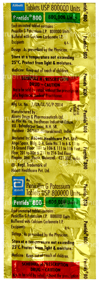 Pentids 800 Tablet 10