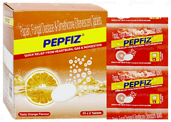 Pepfiz Orange Flavour Effervescent Tablet 2 Pepfiz Orange Flavour Effervescent Tablet 2