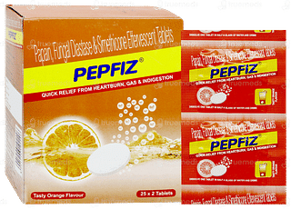 Pepfiz Orange Flavour Effervescent Tablet 2