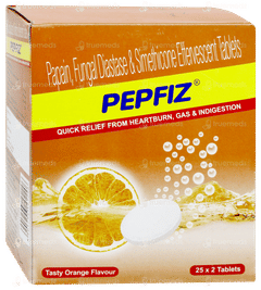Pepfiz Orange Flavour Effervescent Tablet 2