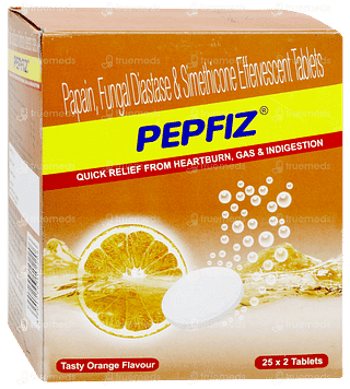 Pepfiz Orange Flavour Effervescent Tablet 2