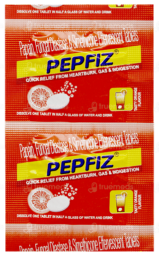 Pepfiz Orange Flavour Effervescent Tablet 2