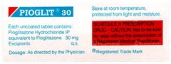 Pioglit 30 Tablet 10 Pioglit 30 Tablet 10