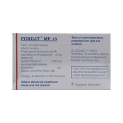 Pioglit Mf Forte 15/500 MG Tablet Er 10 Pioglit Mf Forte 15/500 MG Tablet Er 10