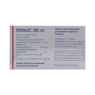 Pioglit Mf Forte 15/500 MG Tablet Er 10