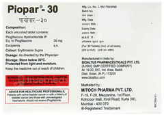 Piopar 30 Tablet 15