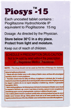 Piosys 15 Tablet 30 Piosys 15 Tablet 30