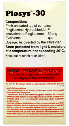 Piosys 30 Tablet 30 Piosys 30 Tablet 30