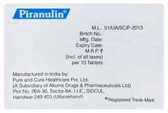 Piranulin Tablet 10 Piranulin Tablet 10