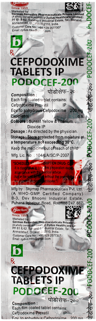 Podocef 200 Tablet 10