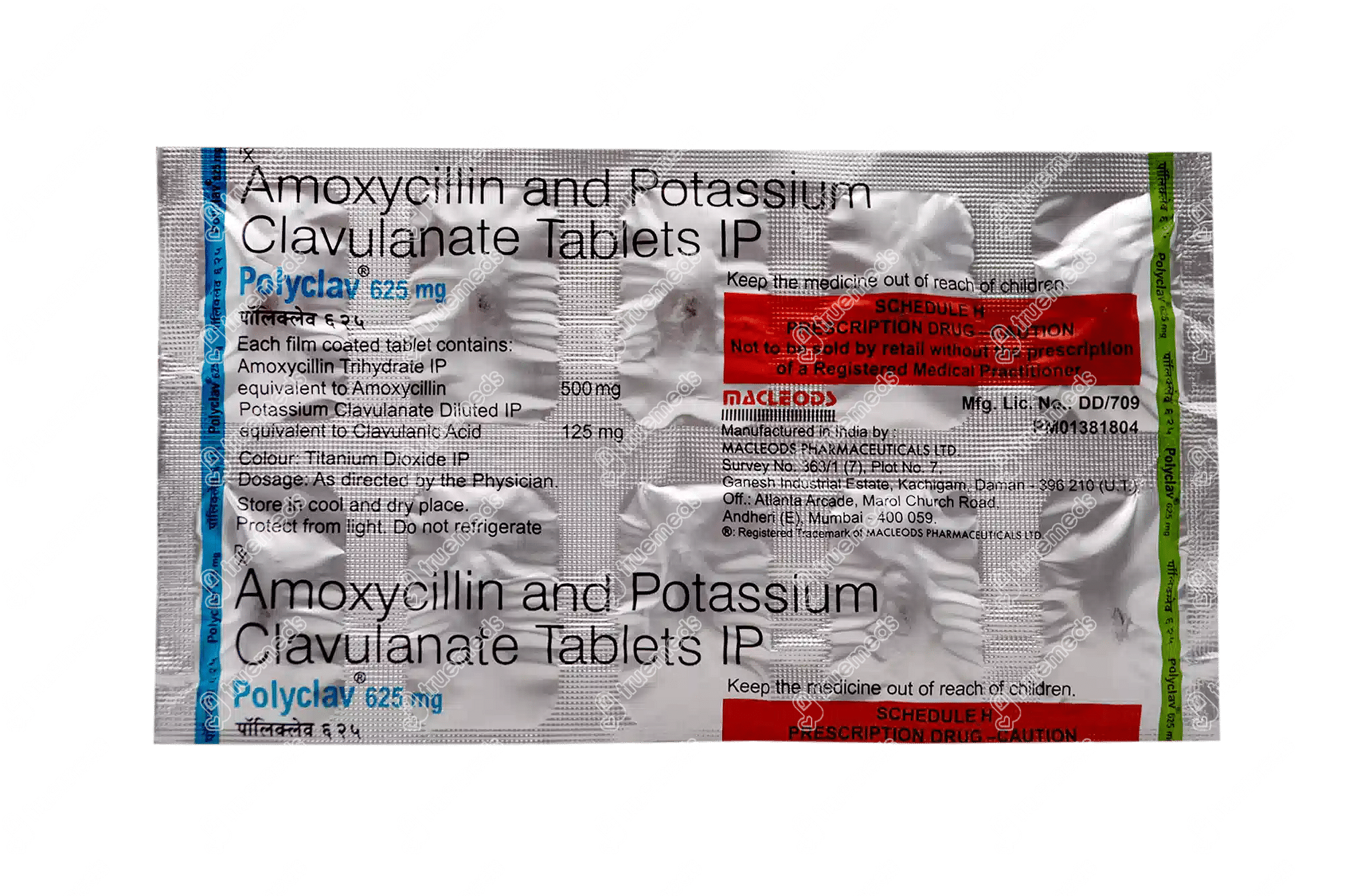 Polyclav 500/125 MG | Order Polyclav 500/125 MG Tablet Online at Truemeds