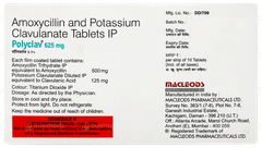 Polyclav 625mg Tablet 10 Polyclav 625mg Tablet 10