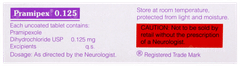 Pramipex 0.125 Tablet 10 Pramipex 0.125 Tablet 10