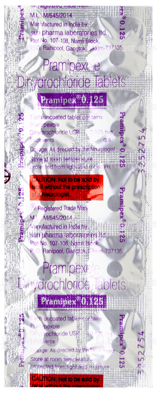 Pramipex 0.125 Tablet 10