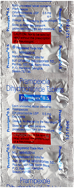 Pramipex 0.5 Tablet 10 Pramipex 0.5 Tablet 10