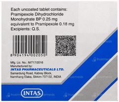 Pramirol 0.25 Tablet 10 Pramirol 0.25 Tablet 10