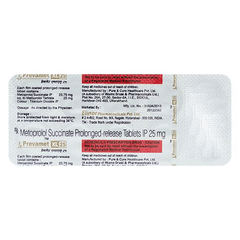 Prevamet Xl 25 Tablet 10 Prevamet Xl 25 Tablet 10