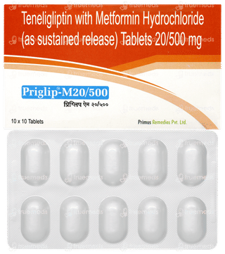 Priglip M 20/500 MG Tablet 10