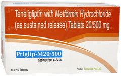Priglip M 20/500 MG Tablet 10