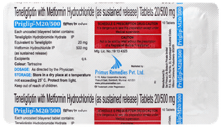 Priglip M 20/500 MG Tablet 10