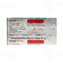 Prizide Mr 60 Tablet 10 Prizide Mr 60 Tablet 10