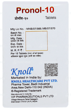 Pronol 10 Tablet 15 Pronol 10 Tablet 15
