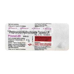 Pronol 20 Mg Tablet 10