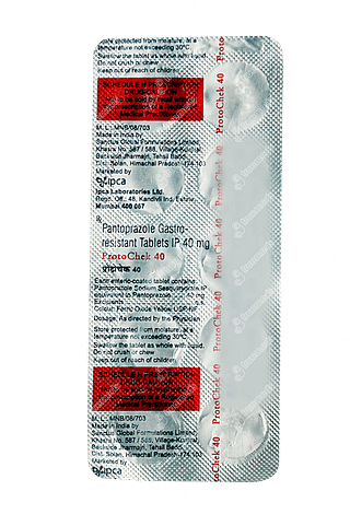 Protochek 40 MG Tablet 10