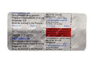 Provanol 20 MG Tablet 10