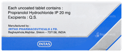 Provanol 20 Tablet 10 Provanol 20 Tablet 10