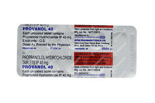 Provanol 40 MG Tablet 10