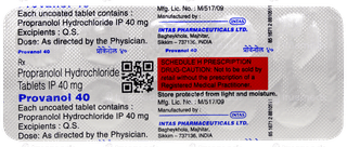 Provanol 40 Tablet 10