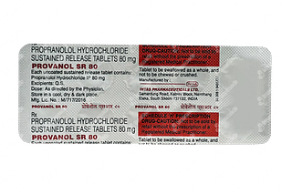 Provanol Sr 80 MG Tablet 10