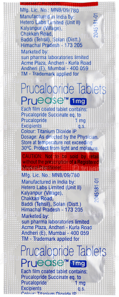 Pruease 1mg Tablet 10 Pruease 1mg Tablet 10