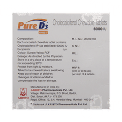 Pure D3 60000iu Sugar Free Chewable Tablet 4