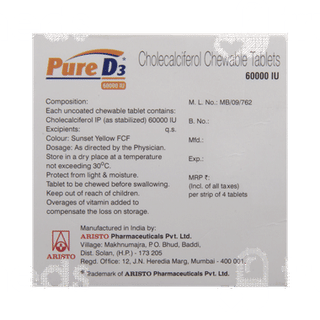 Pure D3 60000iu Sugar Free Chewable Tablet 4