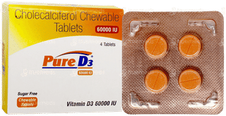 Pure D3 60000Iu Sugar Free Chewable Tablet 4