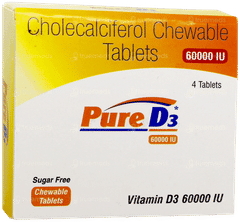 Pure D3 60000Iu Sugar Free Chewable Tablet 4