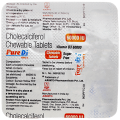 Pure D3 60000Iu Sugar Free Chewable Tablet 4