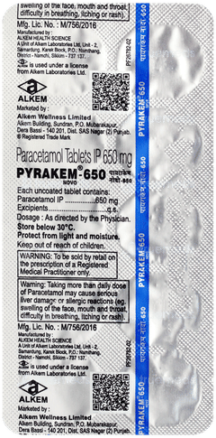 Pyrakem 650 Tablet 10 Pyrakem 650 Tablet 10